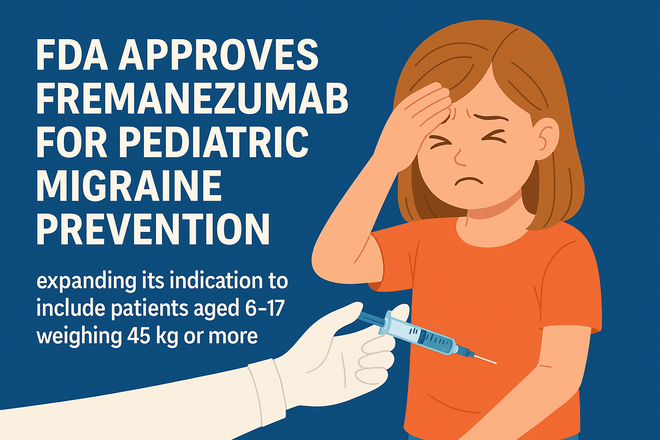 FDA Approves Fremanezumab for Pediatric Migraine Prevention